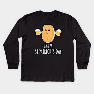 Happy St Patrick's Day Kids Long Sleeve T-Shirt